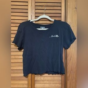 Black “babe” crop top